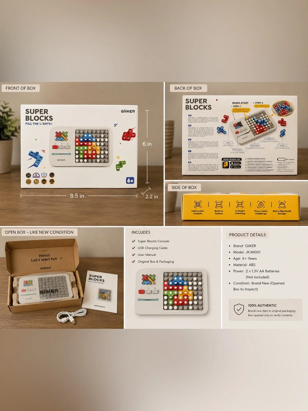Super Blocks Puzzle Set - Multicolor